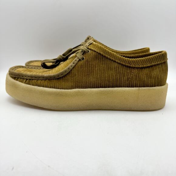 Clarks Mens Wallabee Cup Moccasin Loafers US 13 M Tan Corduroy Nubuck NIB - Picture 9 of 13
